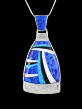 Native American Lapis and Opalite Inlay Pendant