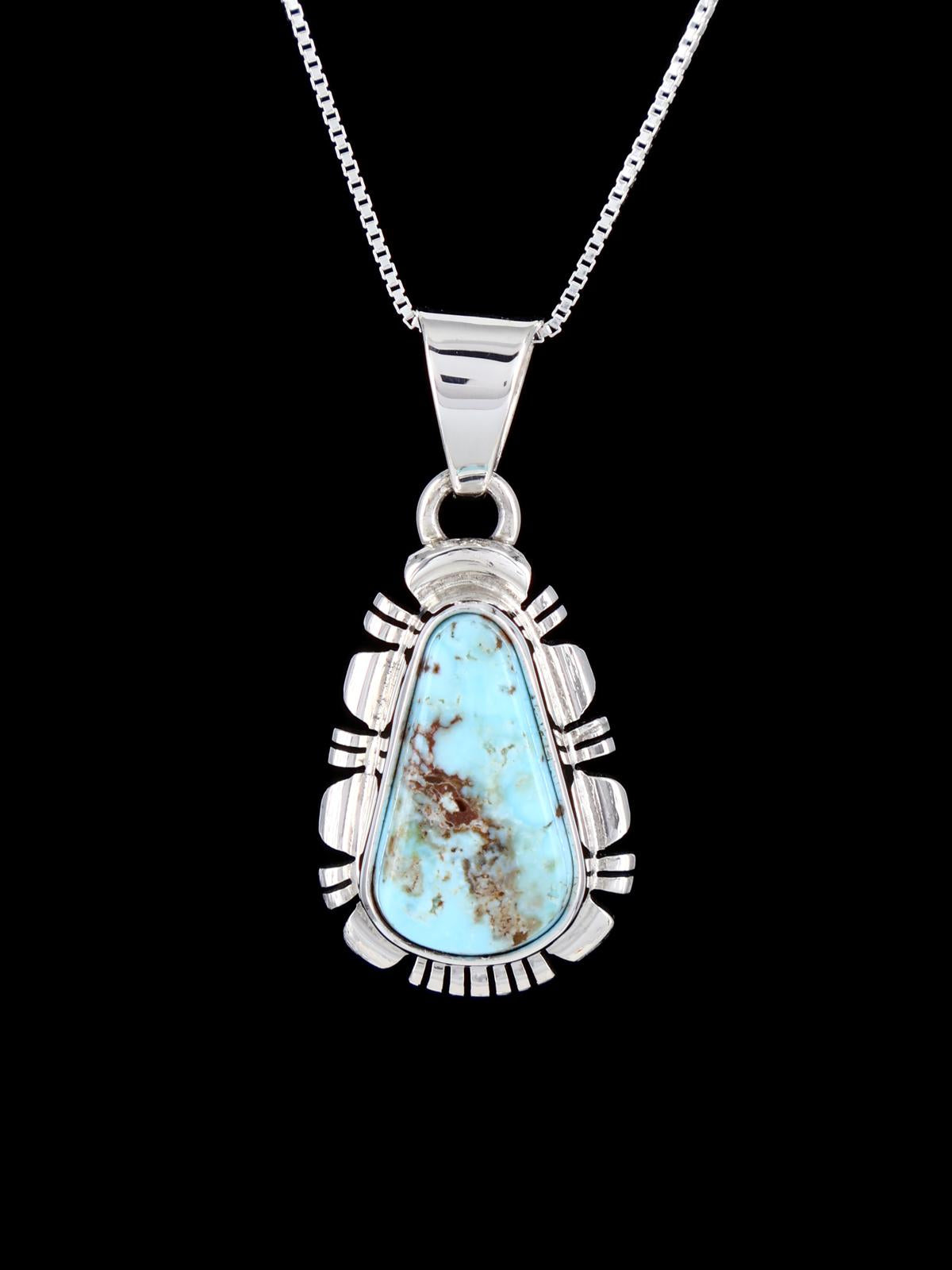 Native American Jewelry Natural Dry Creek Turquoise Pendant