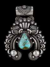 Native American Sterling Silver Jewelry Natural Royston Turquoise Naja Pendant