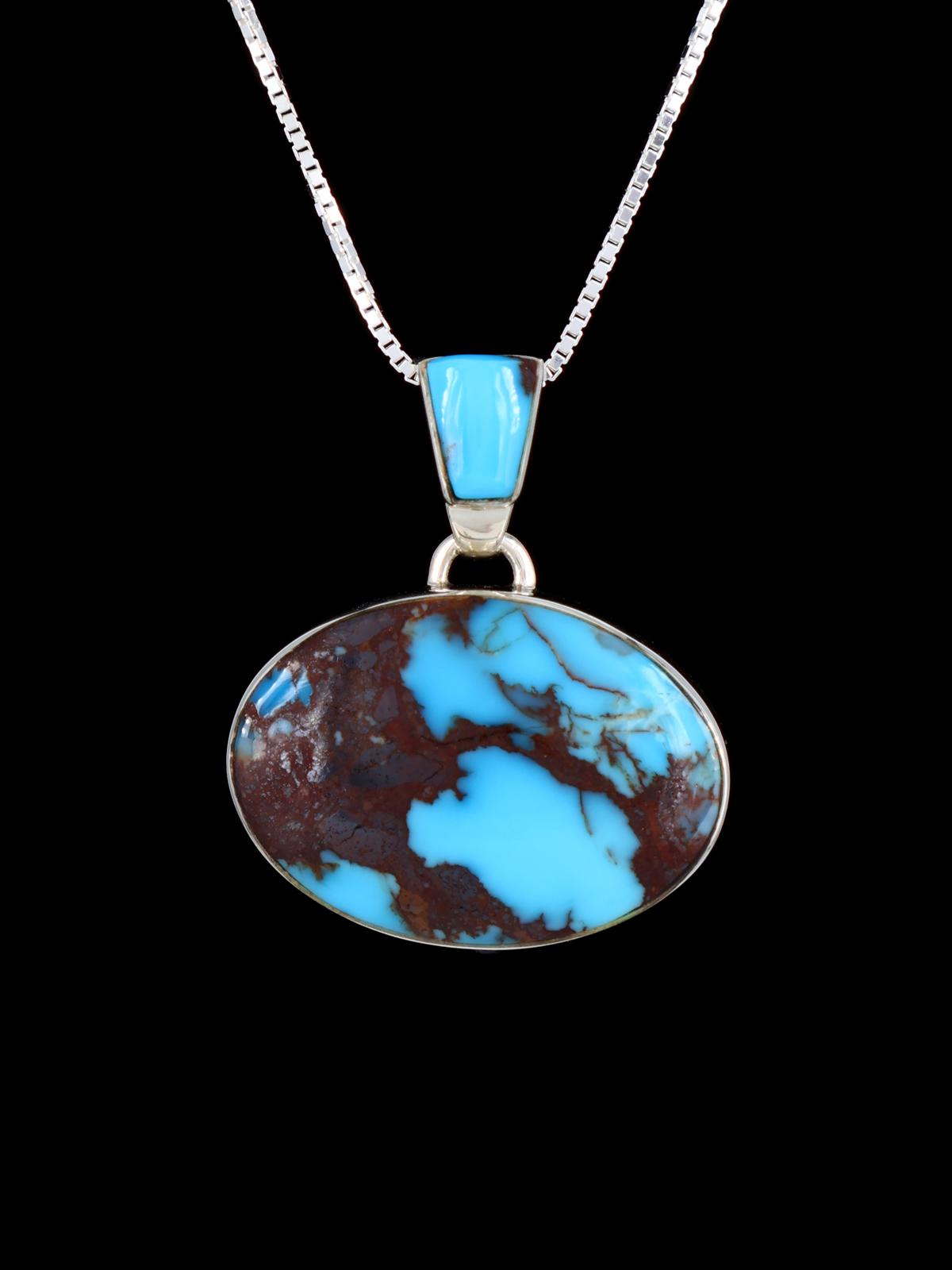 Native American Sterling Silver Turquoise Pendant