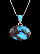 Native American Sterling Silver Turquoise Pendant
