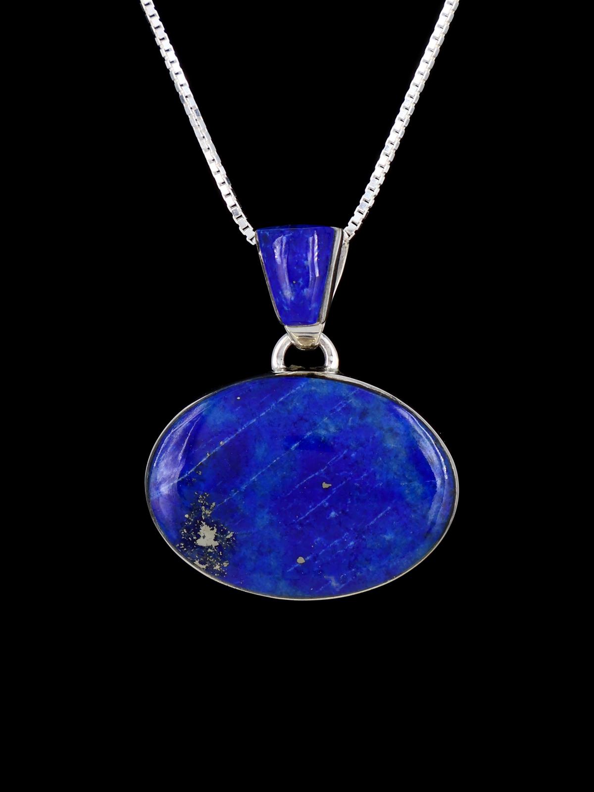 Native American Sterling Silver Lapis Pendant