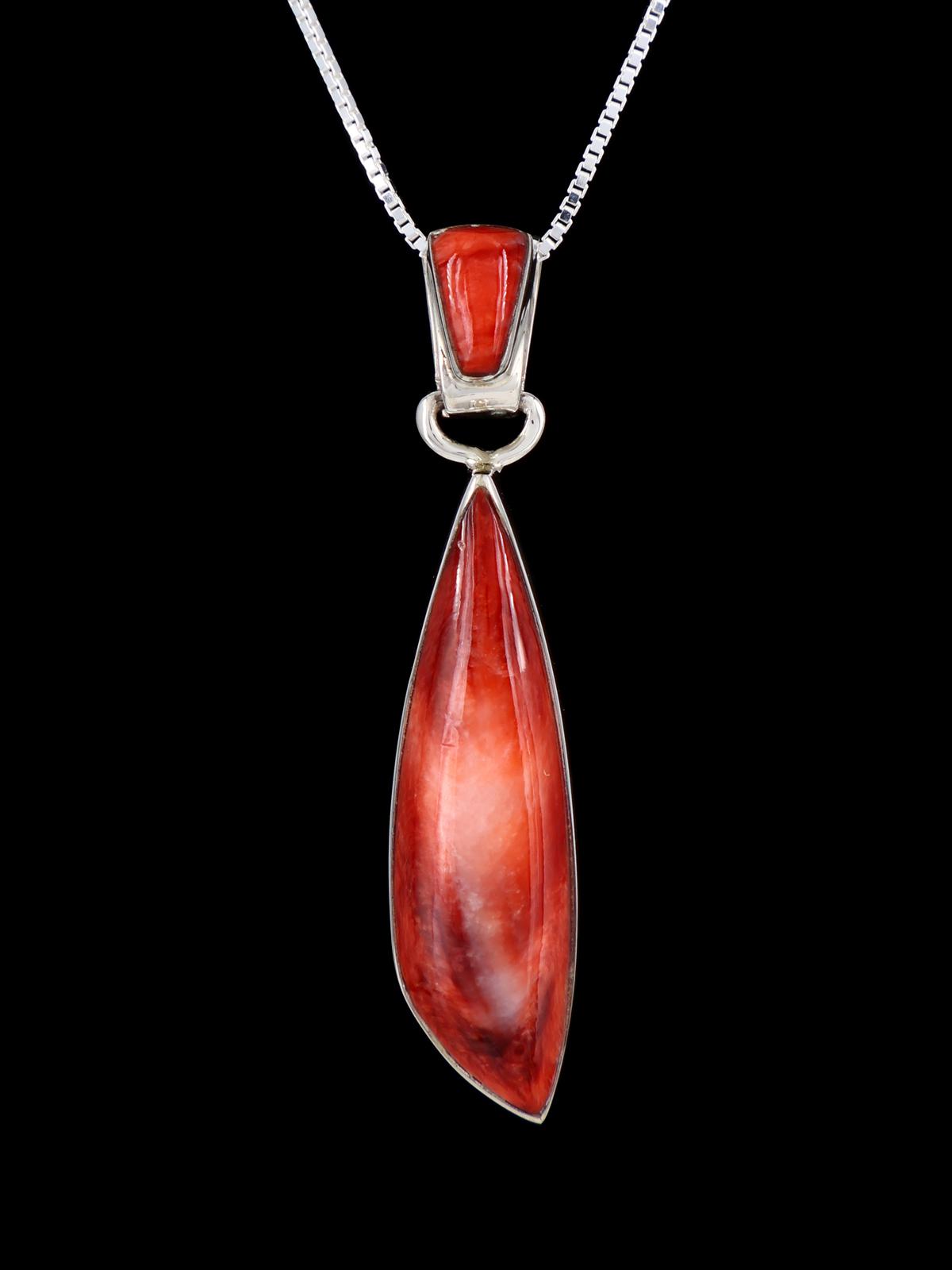 Native American Sterling Silver Spiny Oyster Pendant