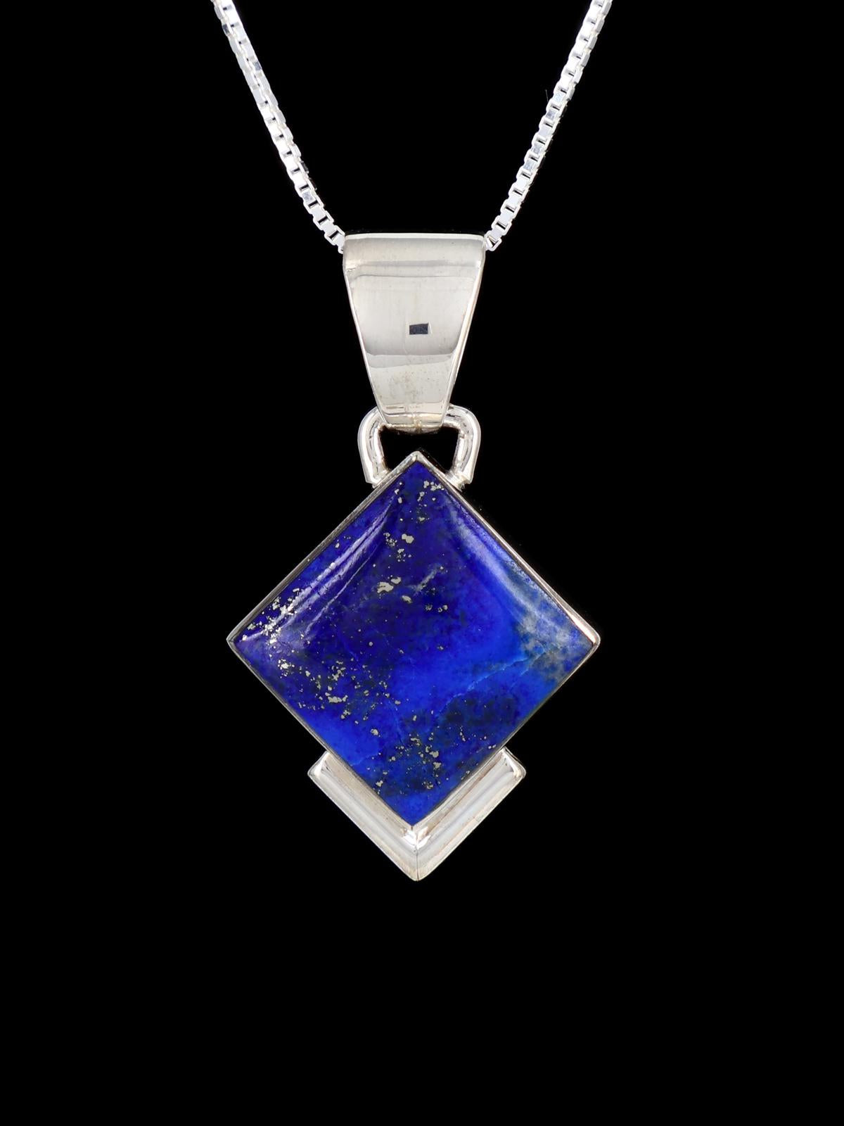 Native American Sterling Silver Lapis Pendant