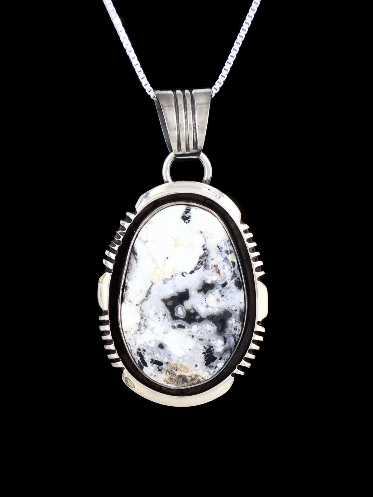 Native American Sterling Silver White Buffalo Pendant