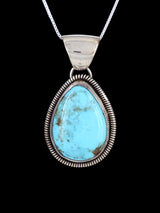 Native American Sterling Silver Turquoise Pendant