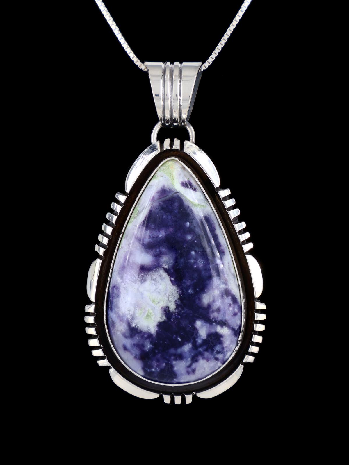 Colgante de lapislázuli de plata de ley de nativos americanos