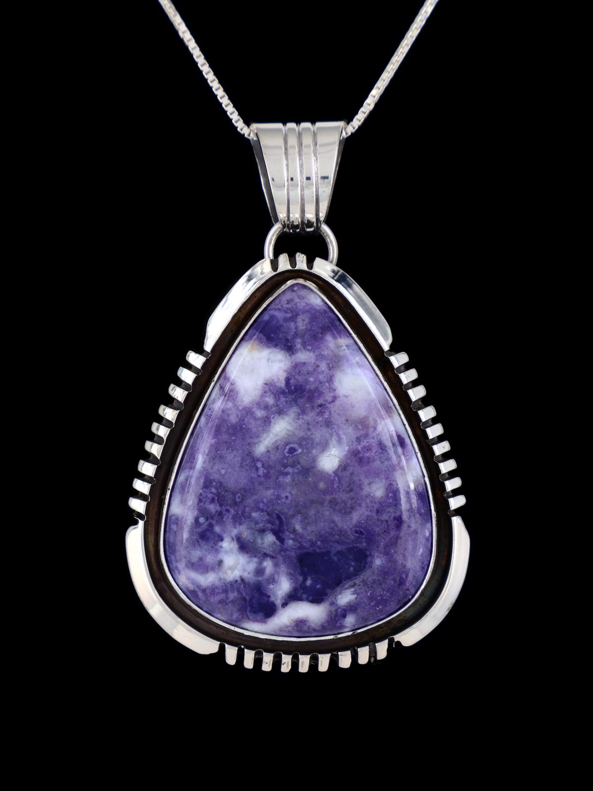 Native American Sterling Silver Morado Opal Pendant