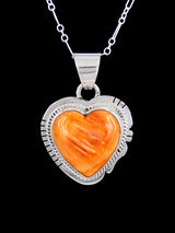 Native American Jewelry Spiny Oyster Heart Pendant