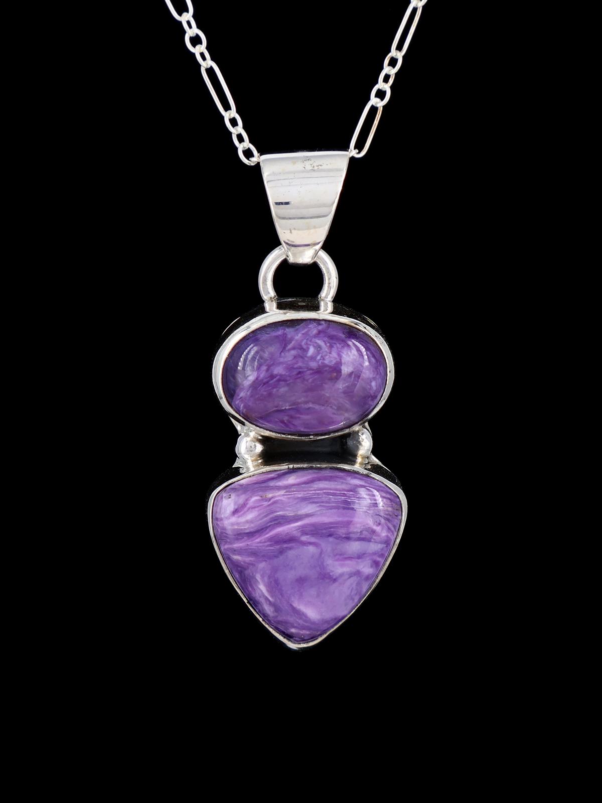 Native American Jewelry Purple Charoite Pendant