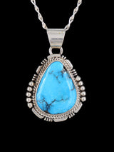 Native American Jewelry Sterling Silver Turquoise Pendant