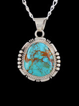 Native American Jewelry Sterling Silver Turquoise Pendant