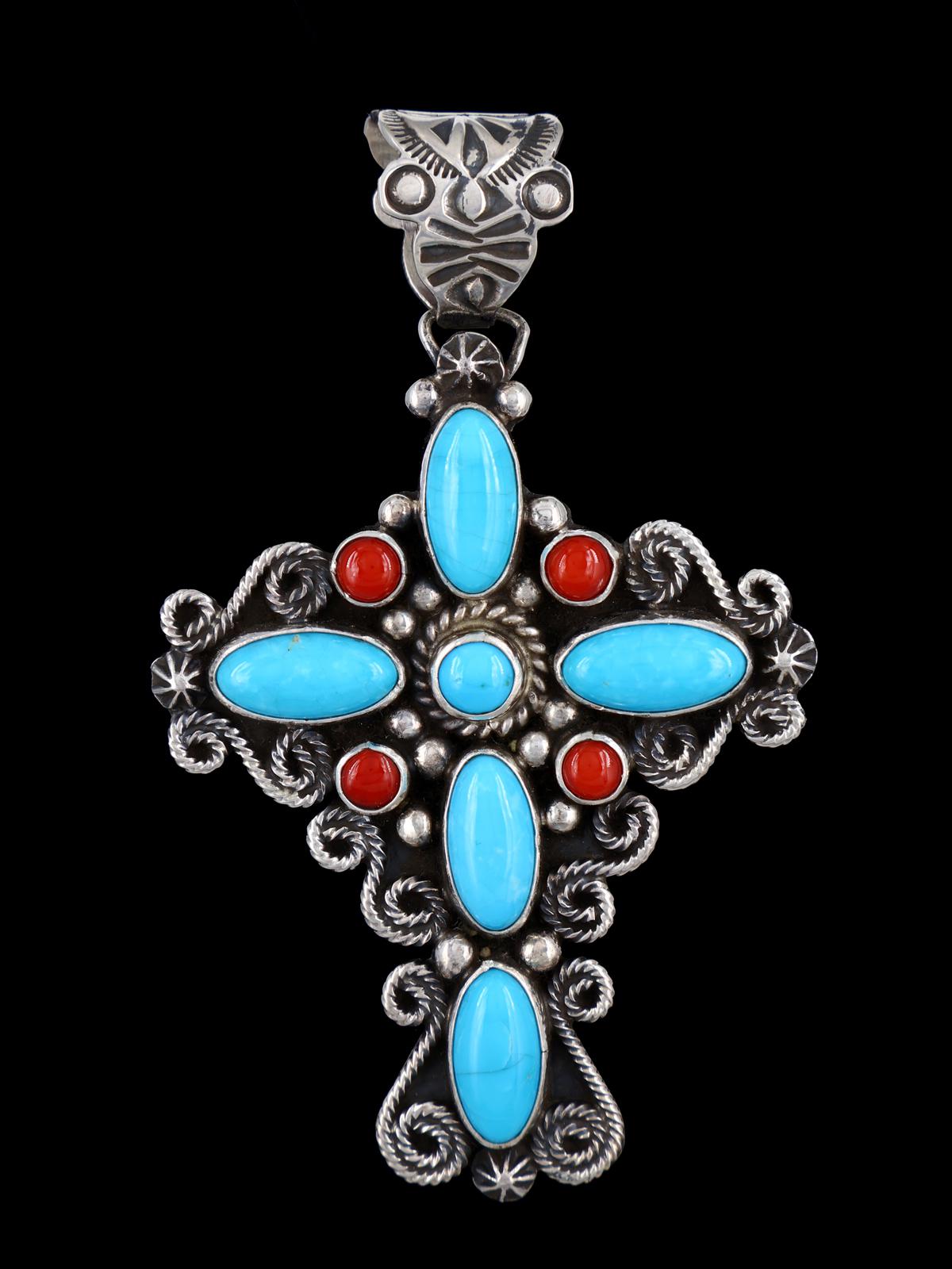 Bijoux amérindiens Pendentif coeur turquoise gouttelette