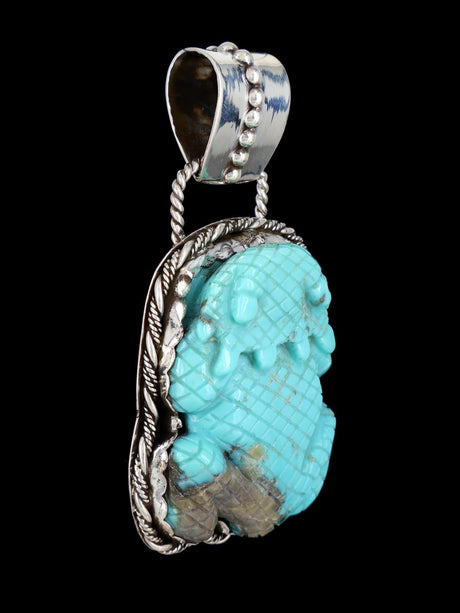 Zuni Turquoise Horned Toad Fetish Pendant