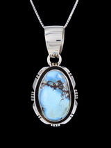 Colgante de plata de ley nativo americano Golden Hill turquesa