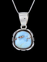 Colgante de plata de ley nativo americano Golden Hill turquesa