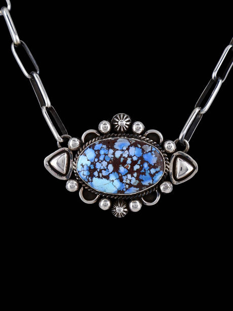 Navajo Sterling Silver Golden Hill Turquoise Necklace - PuebloDirect.com