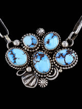 Navajo Sterling Silver Golden Hill Turquoise Necklace - PuebloDirect.com