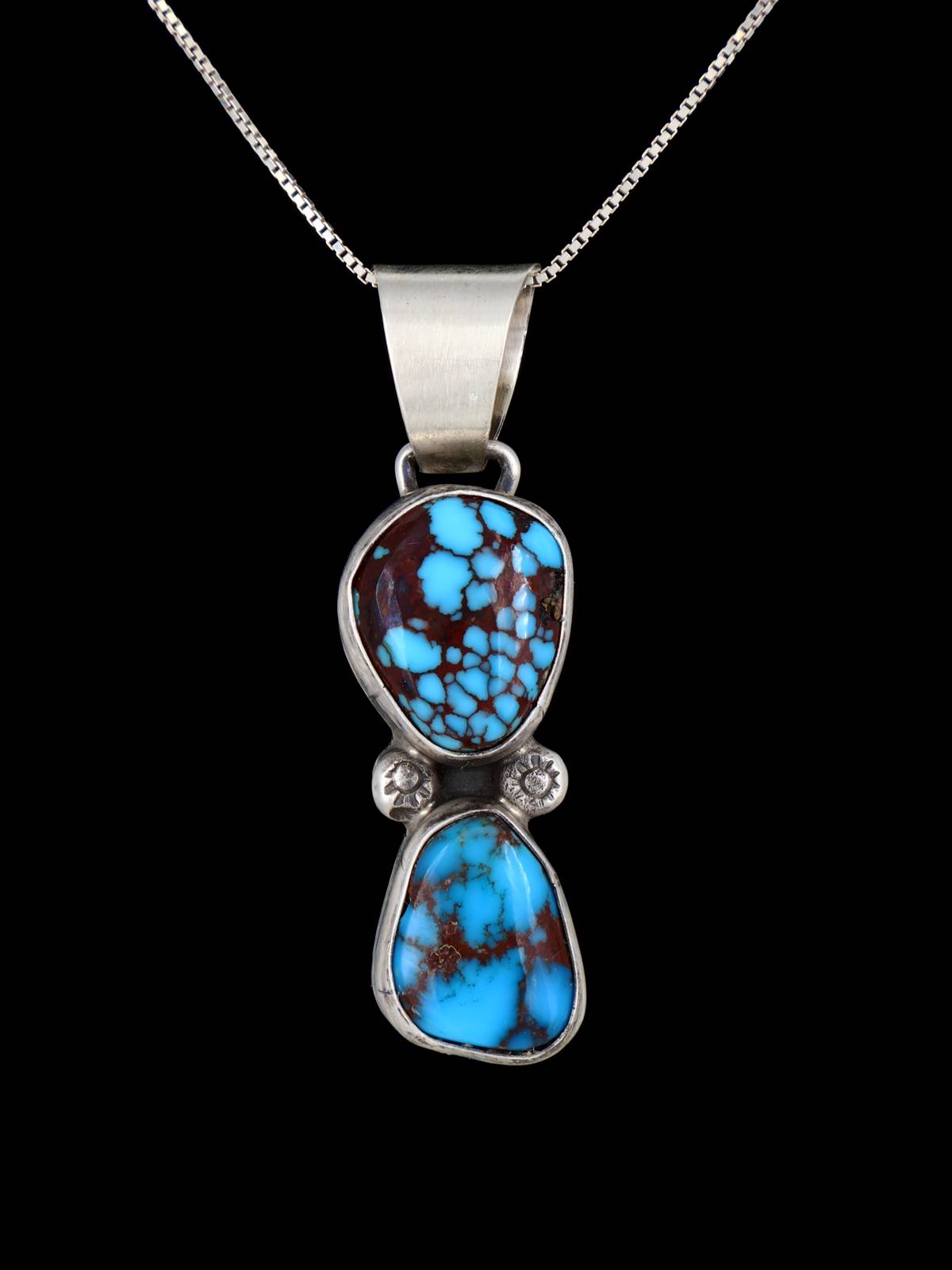 Native American Jewelry Egyptian Turquoise Pendant - PuebloDirect.com
