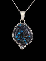 Native American Jewelry Blue Moon Turquoise Pendant - PuebloDirect.com