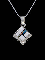 Native American White Buffalo Inlay Pendant - PuebloDirect.com