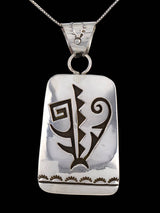 Navajo Overlay Sterling Silver Pendant - PuebloDirect.com