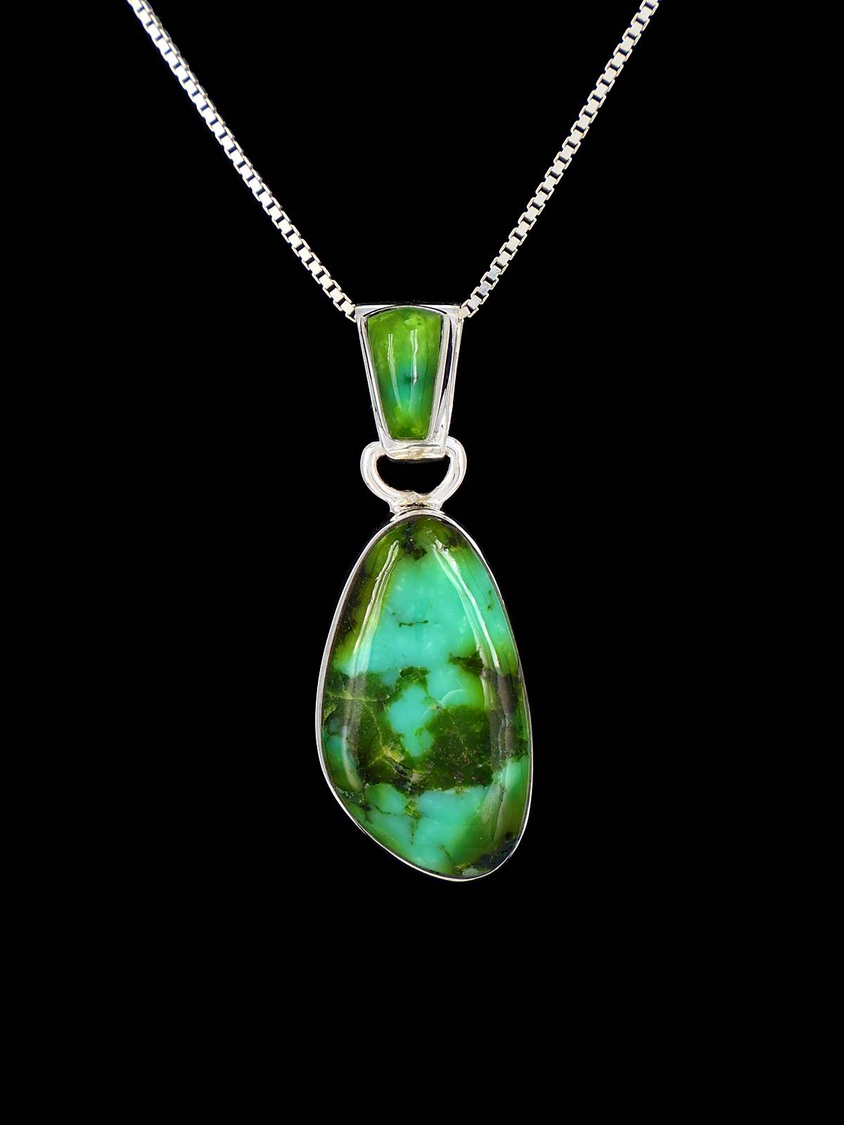Native American Sterling Silver Sonoran Mountain Turquoise Pendant