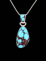 Native American Sterling Silver Prince Turquoise Pendant