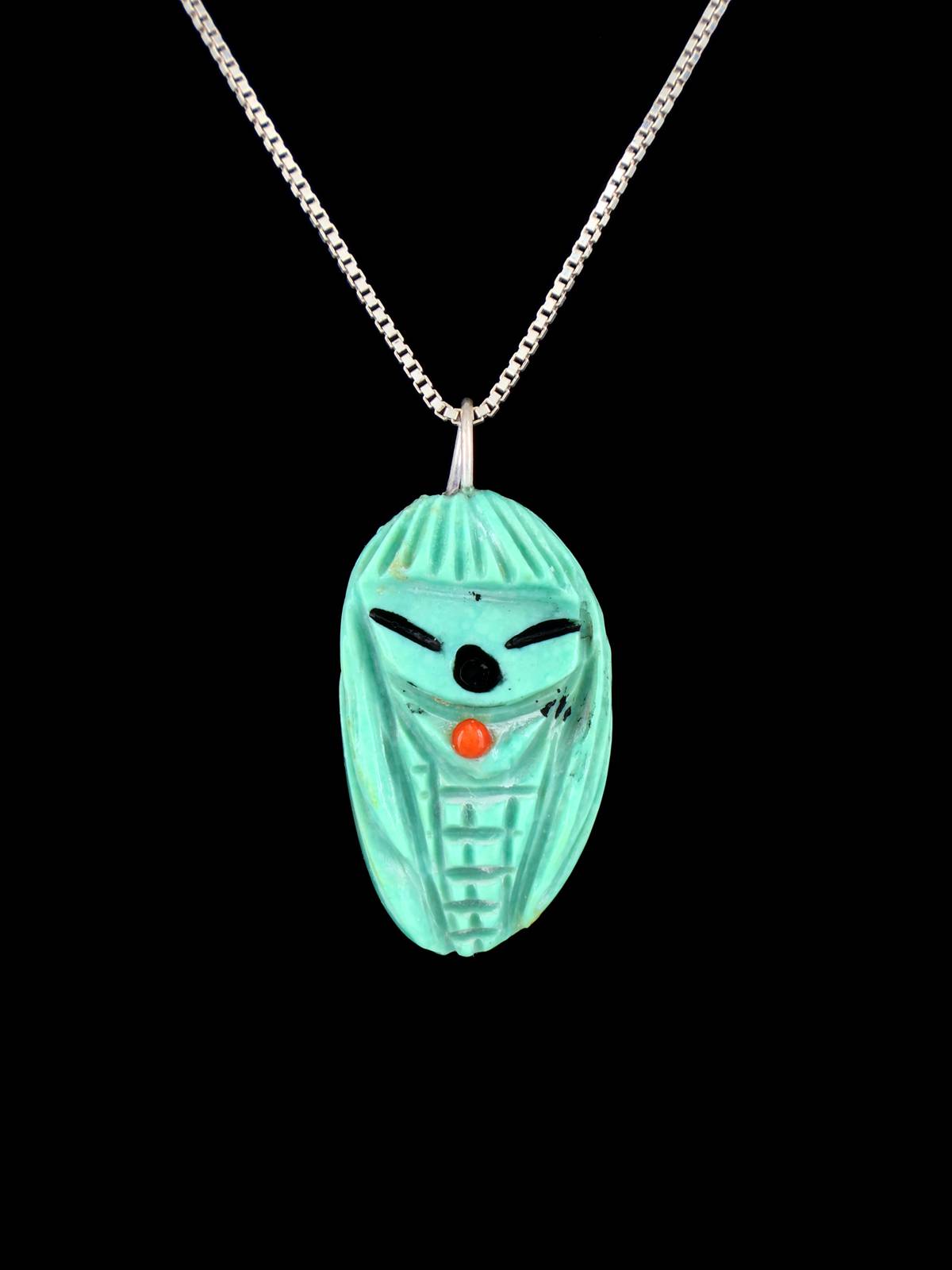 Zuni Turquoise Maiden Fetish Pendant