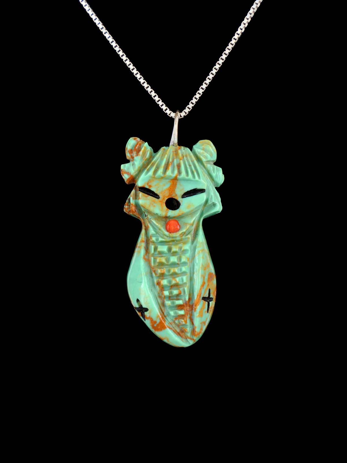 Zuni Turquoise Maiden Fetish Pendant