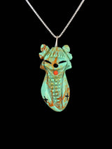 Zuni Turquoise Maiden Fetish Pendant