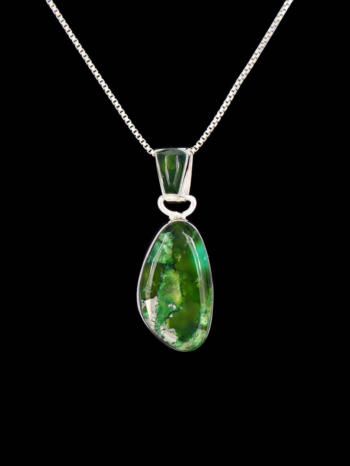 Native American Sterling Silver Sonoran Mountain Turquoise Pendant