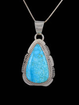Native American Jewelry Kingman Turquoise Pendant