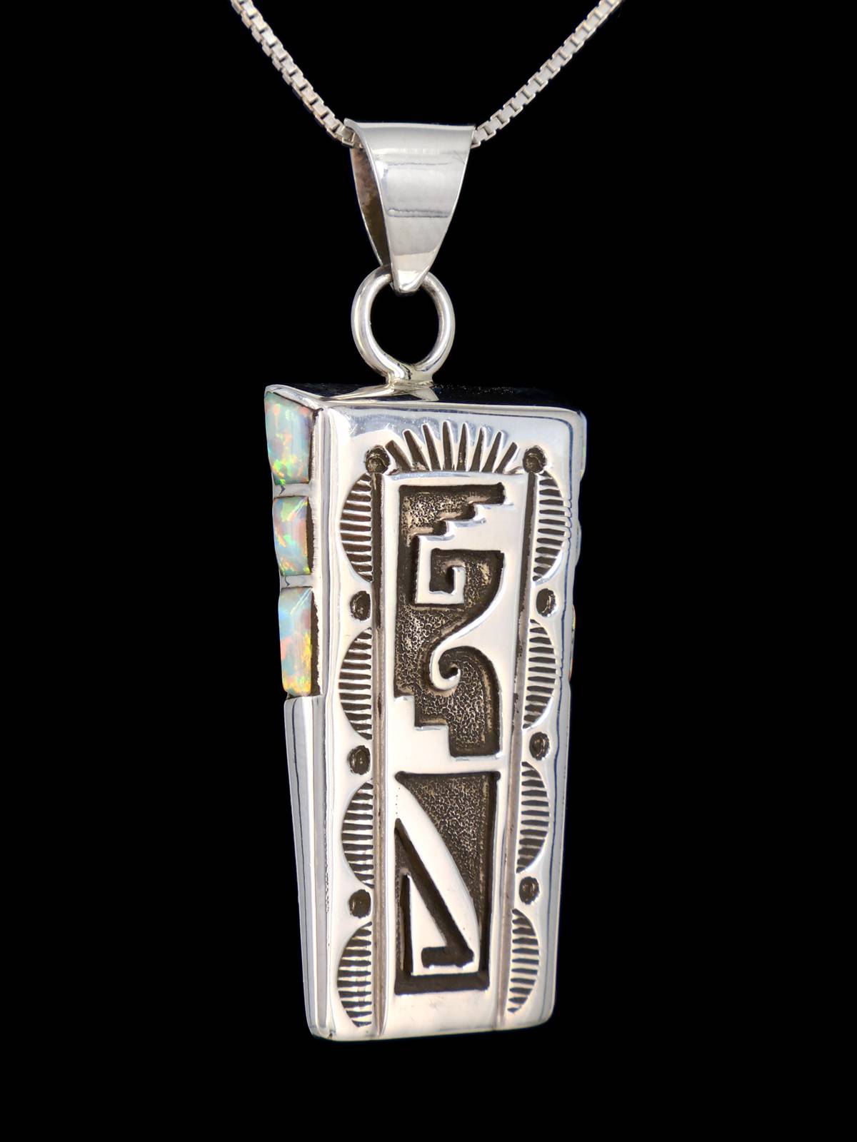 Native American Jewelry Opalite Overlay Pendant