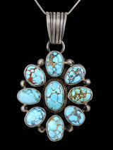 Native American Jewelry #8 Turquoise Cluster Pendant
