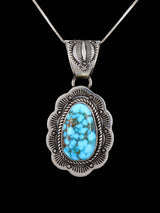 Colgante de plata de ley Navajo turquesa de Manassa