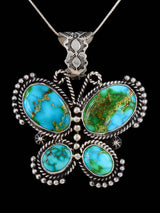 Native American Sonoran Gold Turquoise Butterfly Pendant