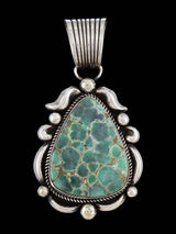 Native American Damele Variscite Sterling Silver Pendant