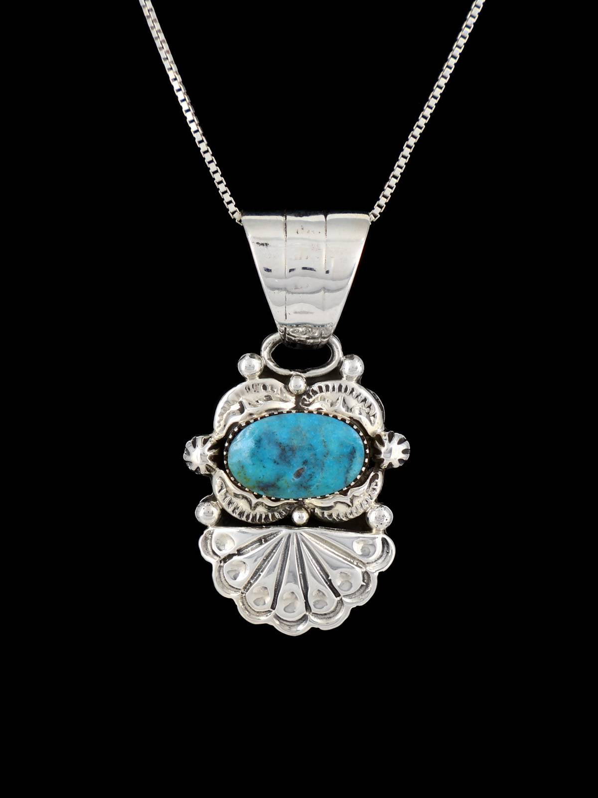 Navajo Turquoise Sterling Silver Pendant