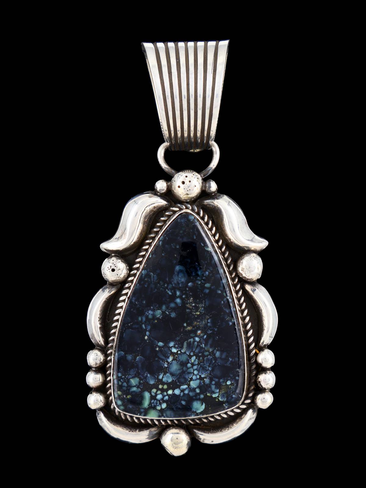 Native American Damele Variscite Sterling Silver Pendant