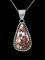 Pendentif en argent sterling Larimar bleu Navajo fabriqué