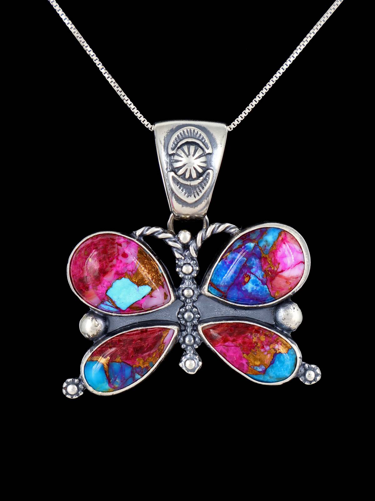 Pendentif amérindien Kingman Turquoise en argent sterling
