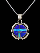 Native American Lapis and Opal Inlay Pendant