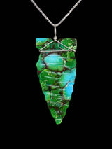 Navajo Sterling Silver Turquoise Arrowhead Pendant
