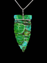 Navajo Sterling Silver Turquoise Arrowhead Pendant