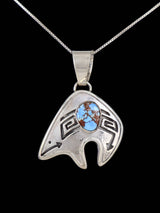 Collar Navajo Colgante Oso Turquesa Golden Hill