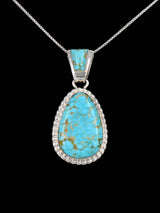 #8 Turquoise Navajo Sterling Silver Pendant