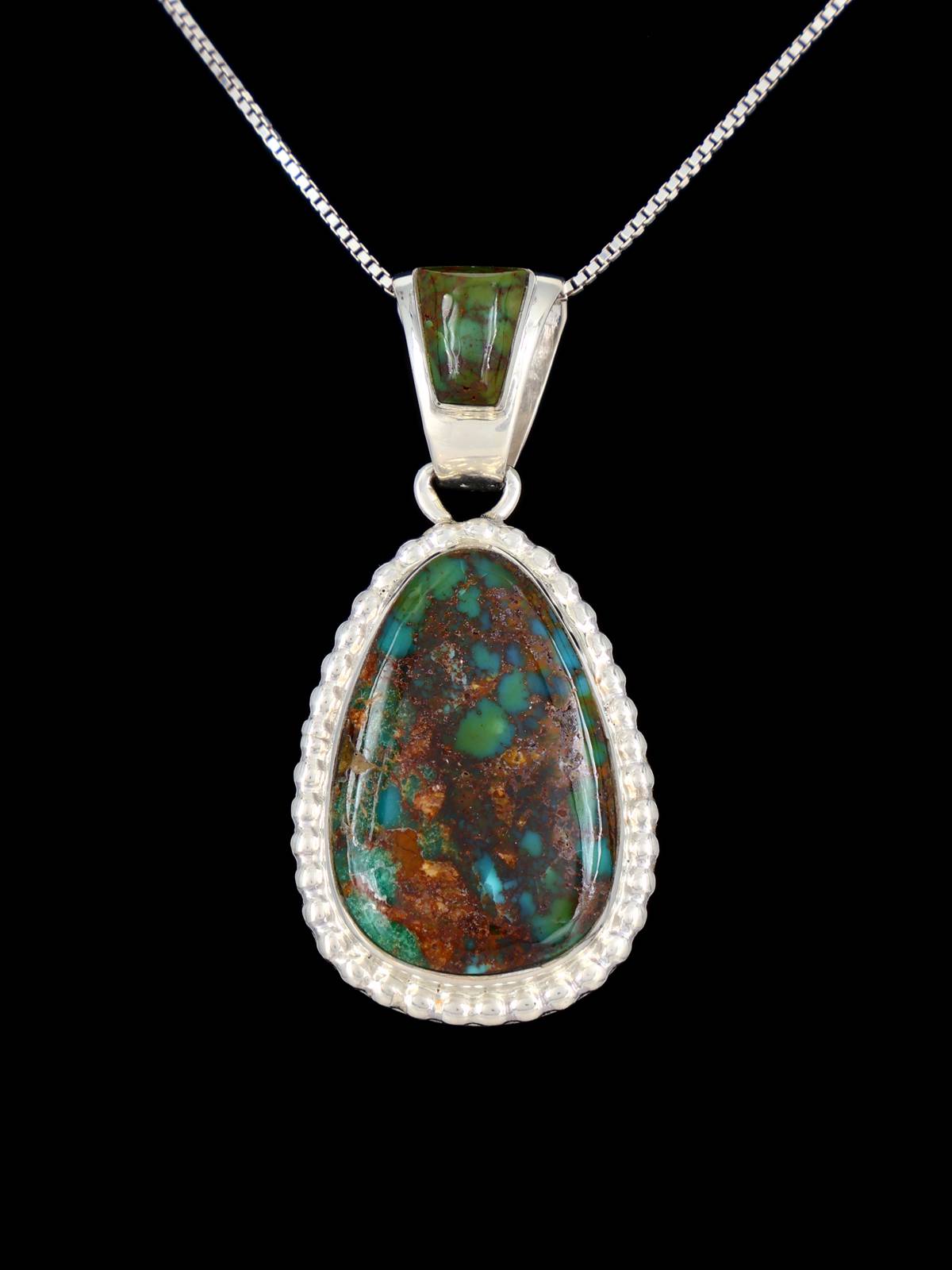 Pendentif en argent sterling Navajo turquoise