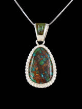 Pendentif en argent sterling Navajo turquoise