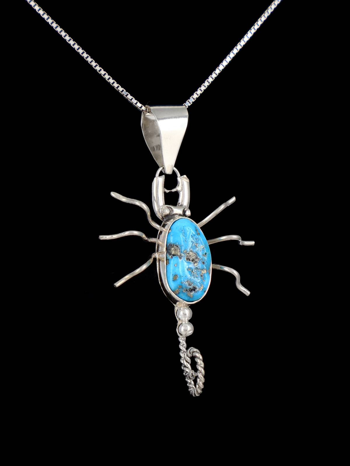 Navajo Sterling Silver Turquoise Scorpion Pendant